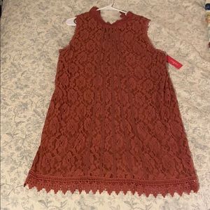 Xhilaration rust colored lace dress (NWT)